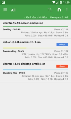 tTorrent screen 1